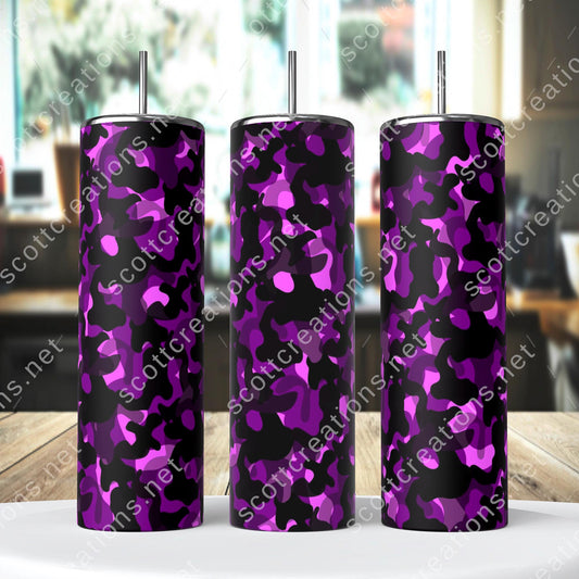 Purple Camo Tumbler