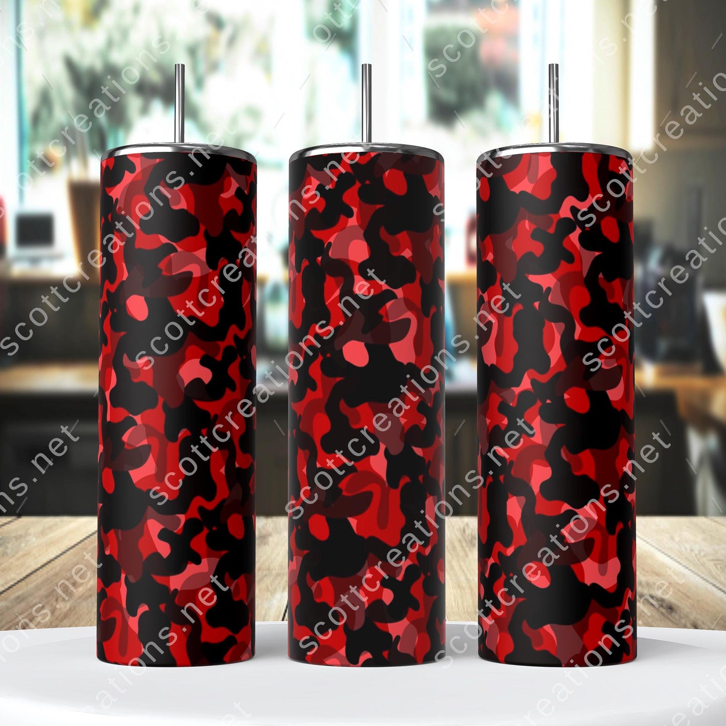 Red Camo Tumbler