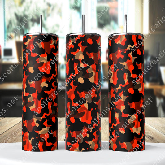 Orange Camo Tumbler