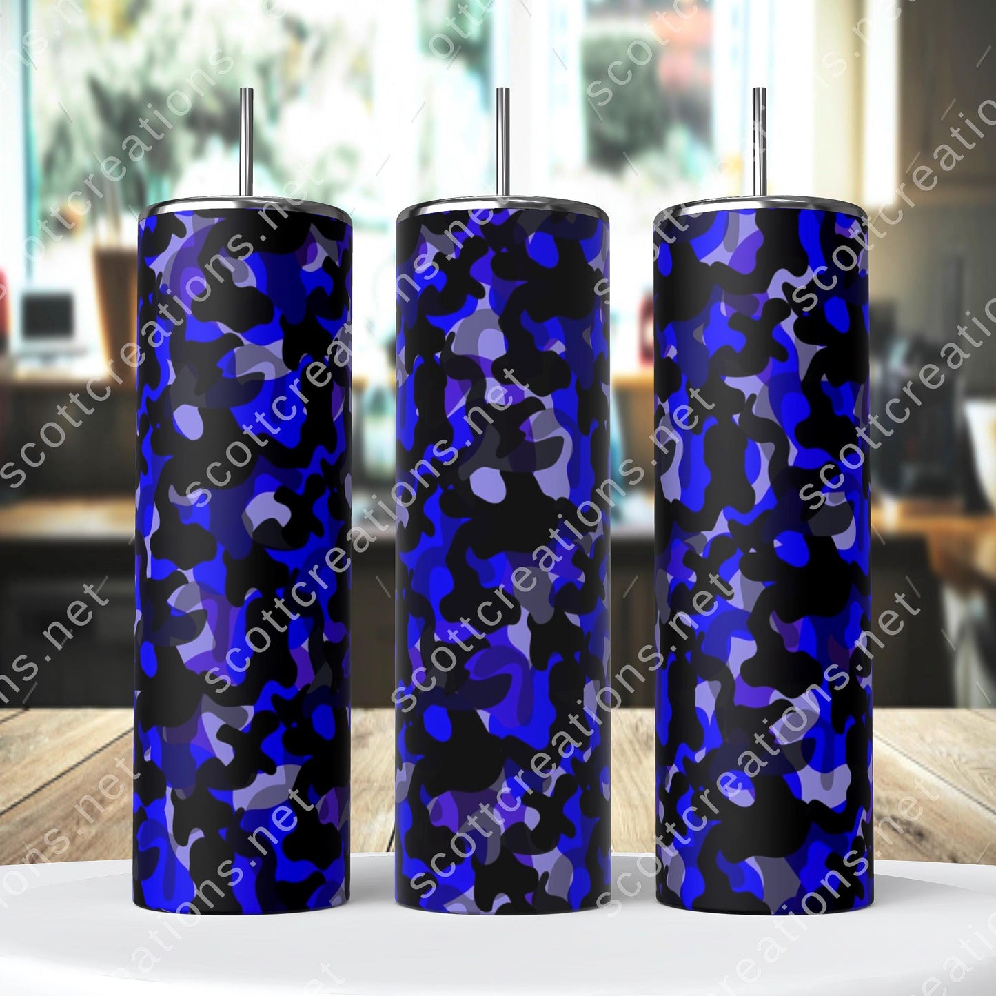 Blue Camo Tumbler