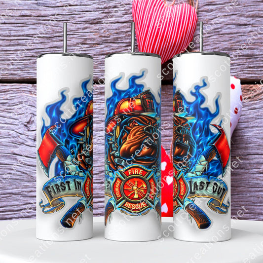 Firefighter Dog Tumbler