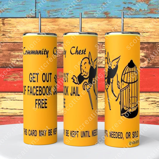 Get out of Jail Game Tumbler