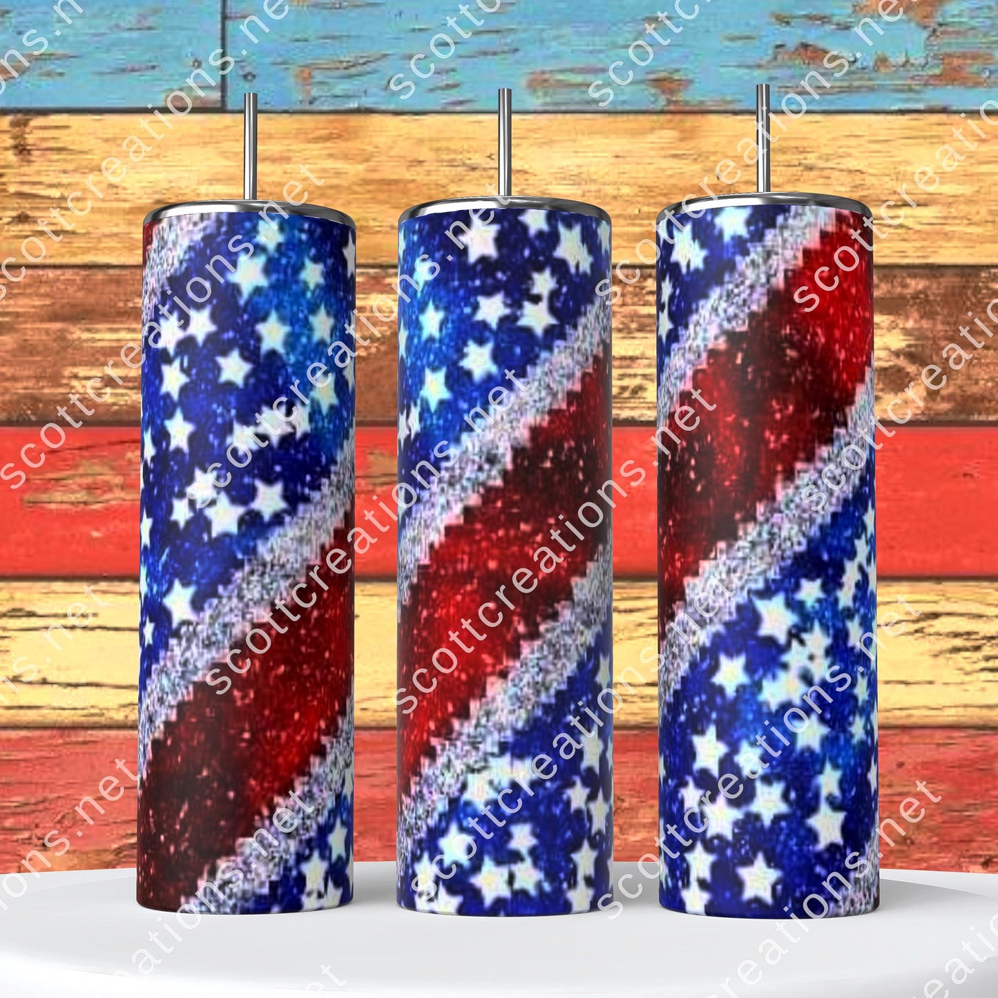American Flag Tumbler