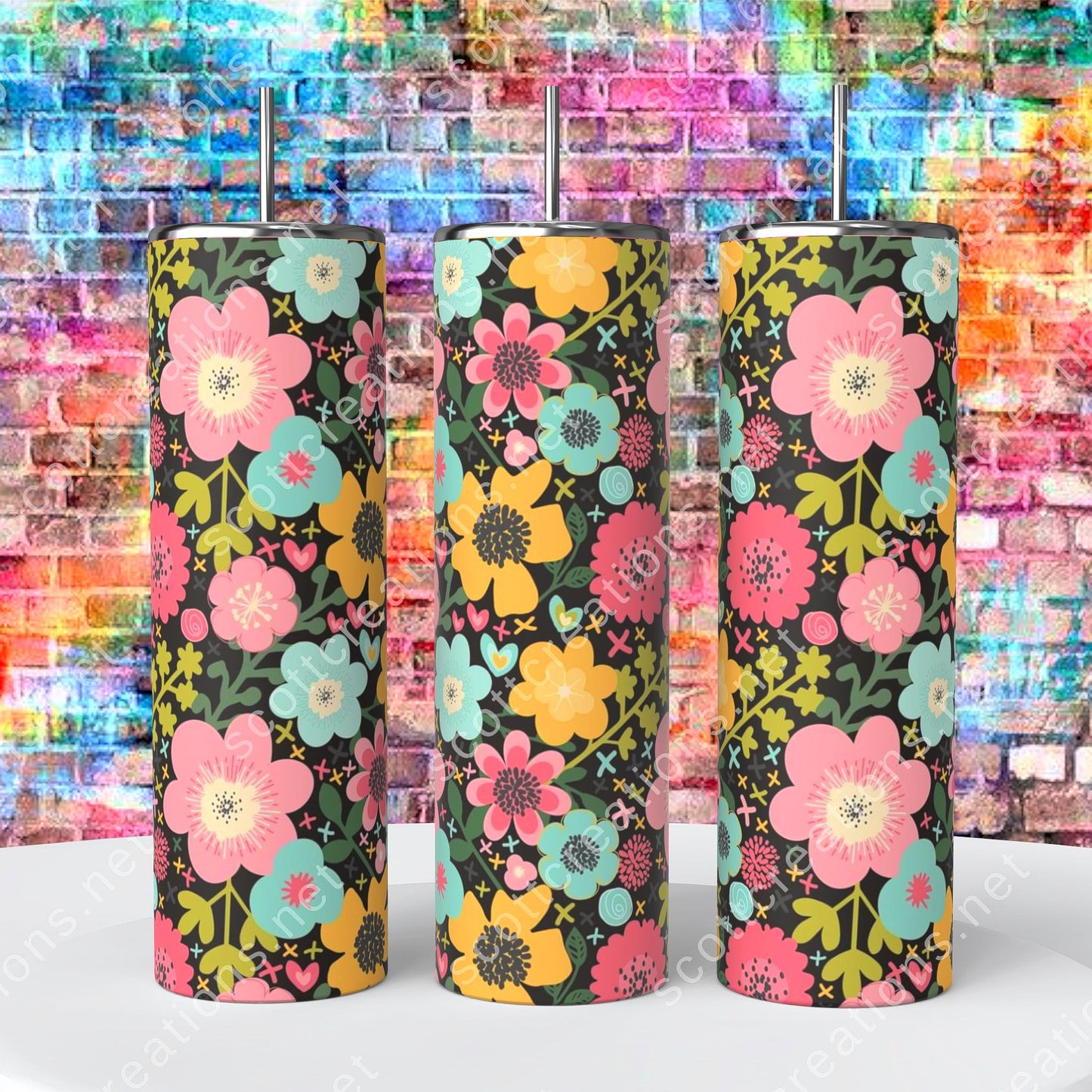 April Flower Tumbler