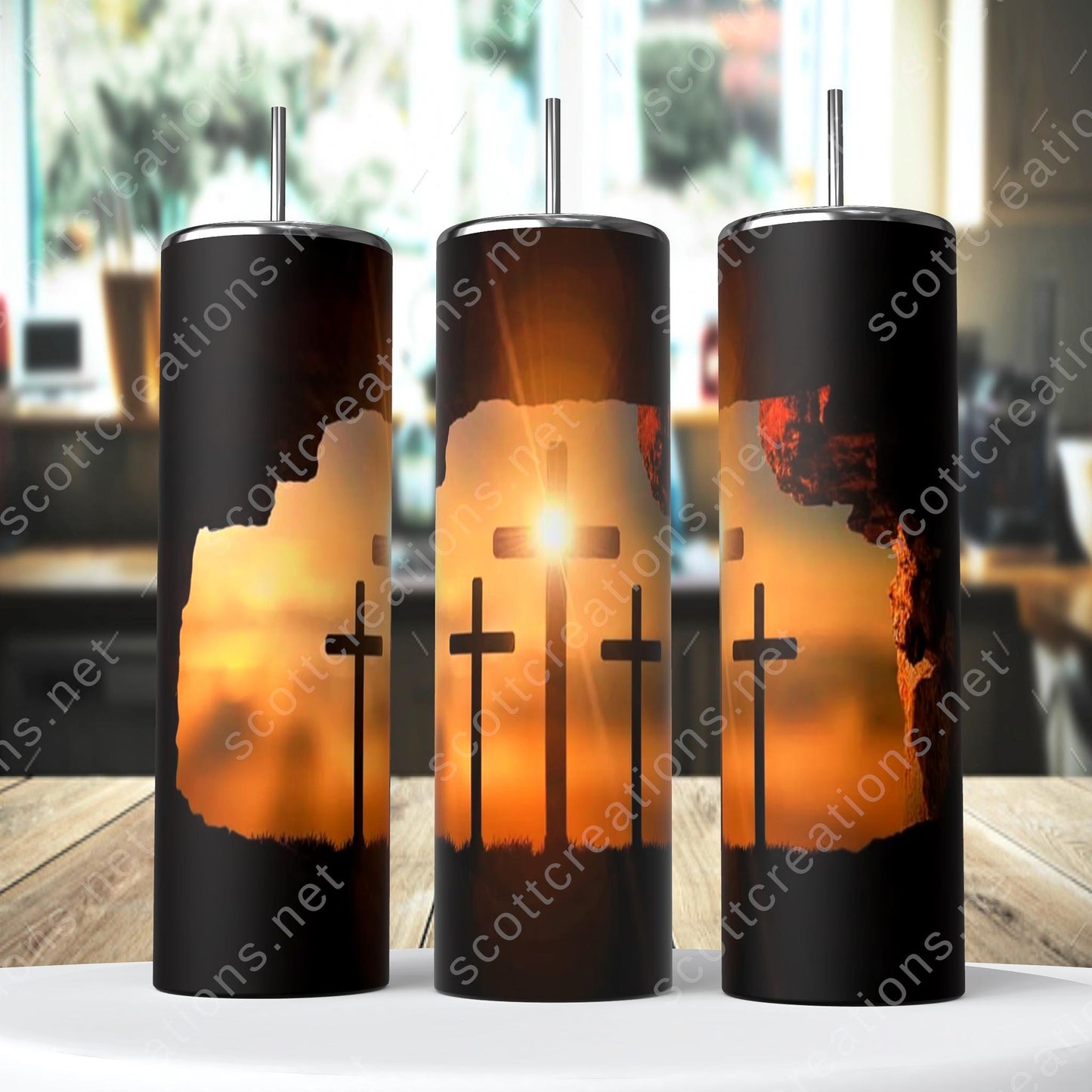 Wooden Crosses Tumbler