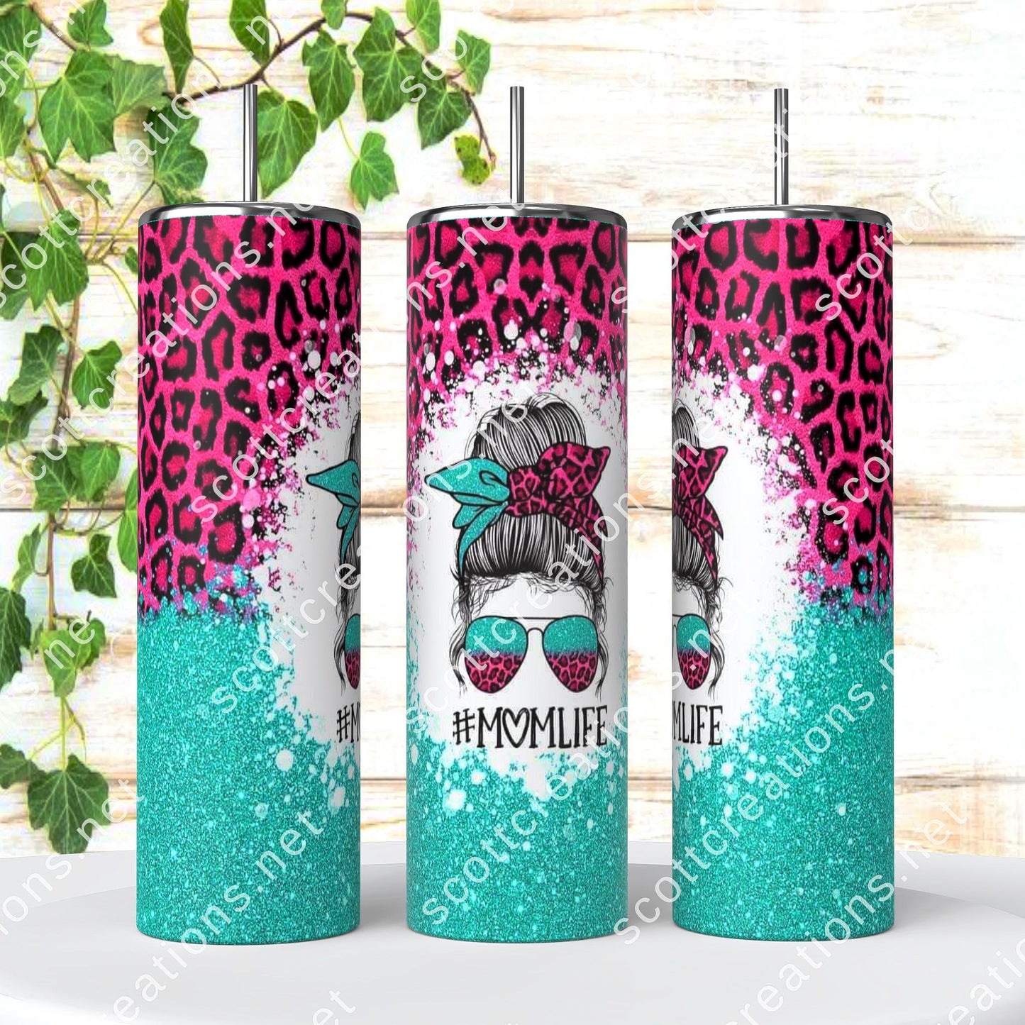 Messy Bun Momlife Tumbler