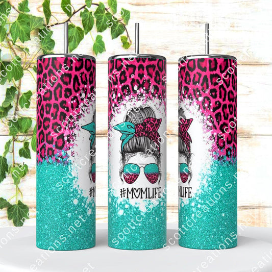 Messy Bun Momlife Tumbler