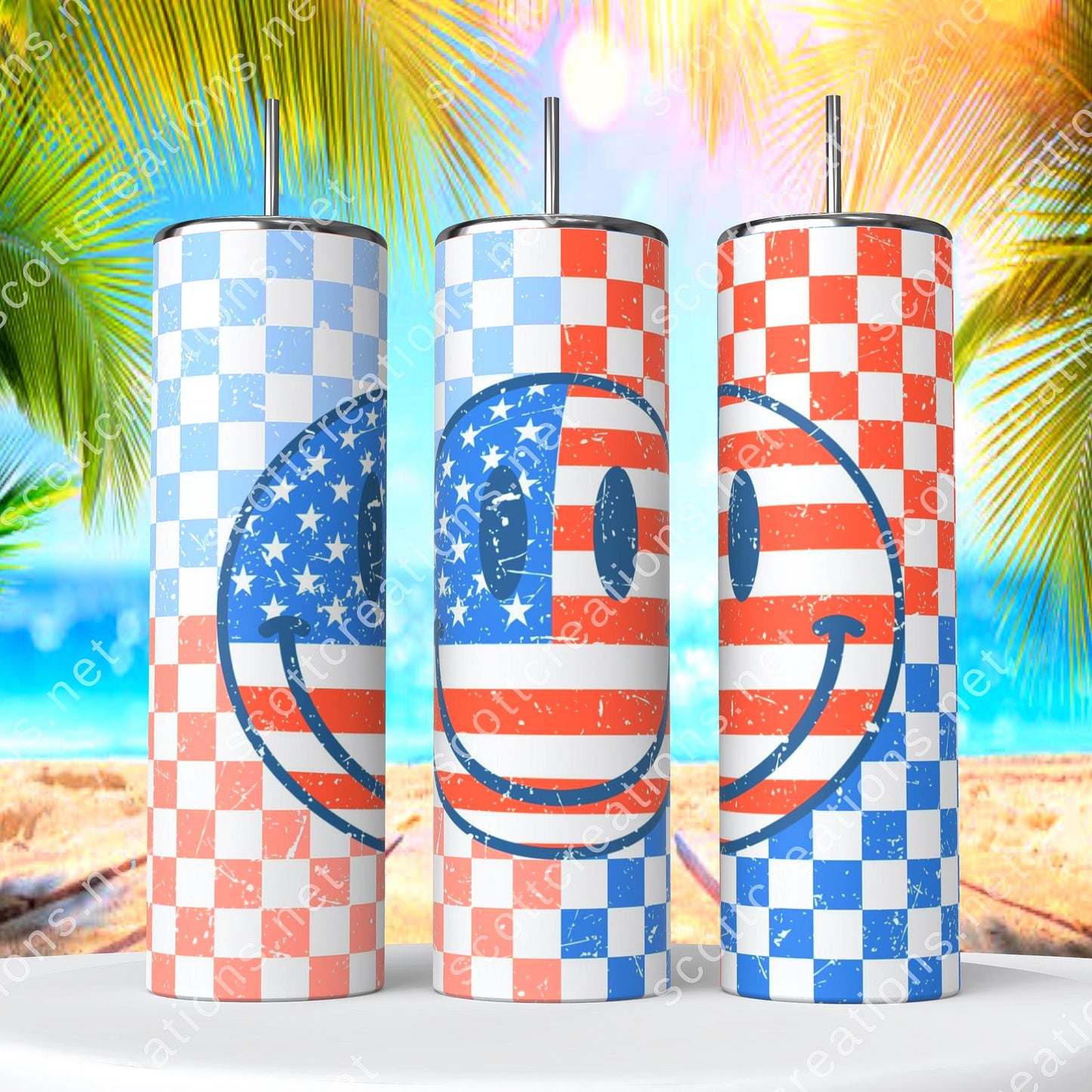 American Checker Smile Tumbler