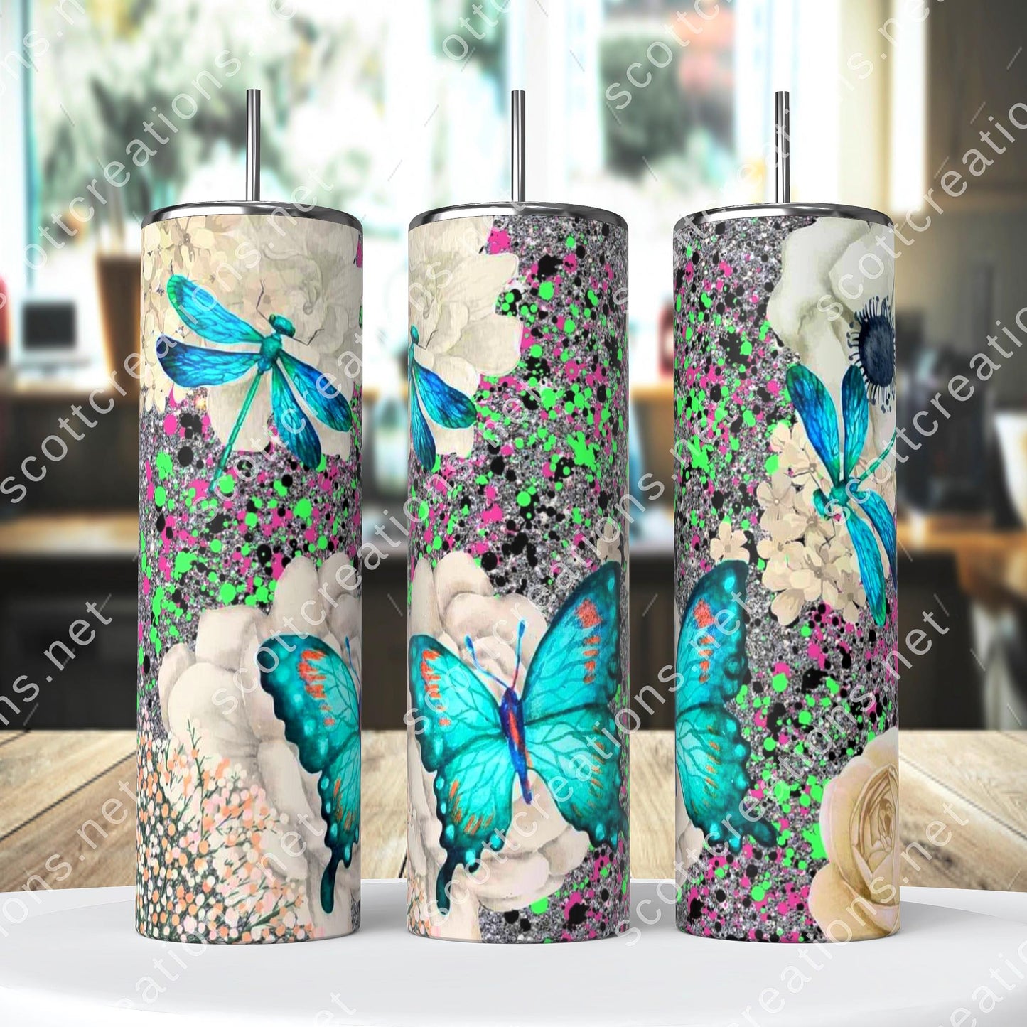 Butterfly Dragonfly Tumbler