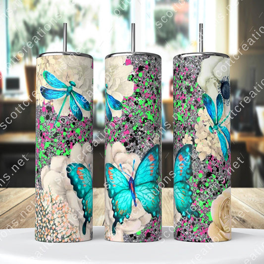 Butterfly Dragonfly Tumbler