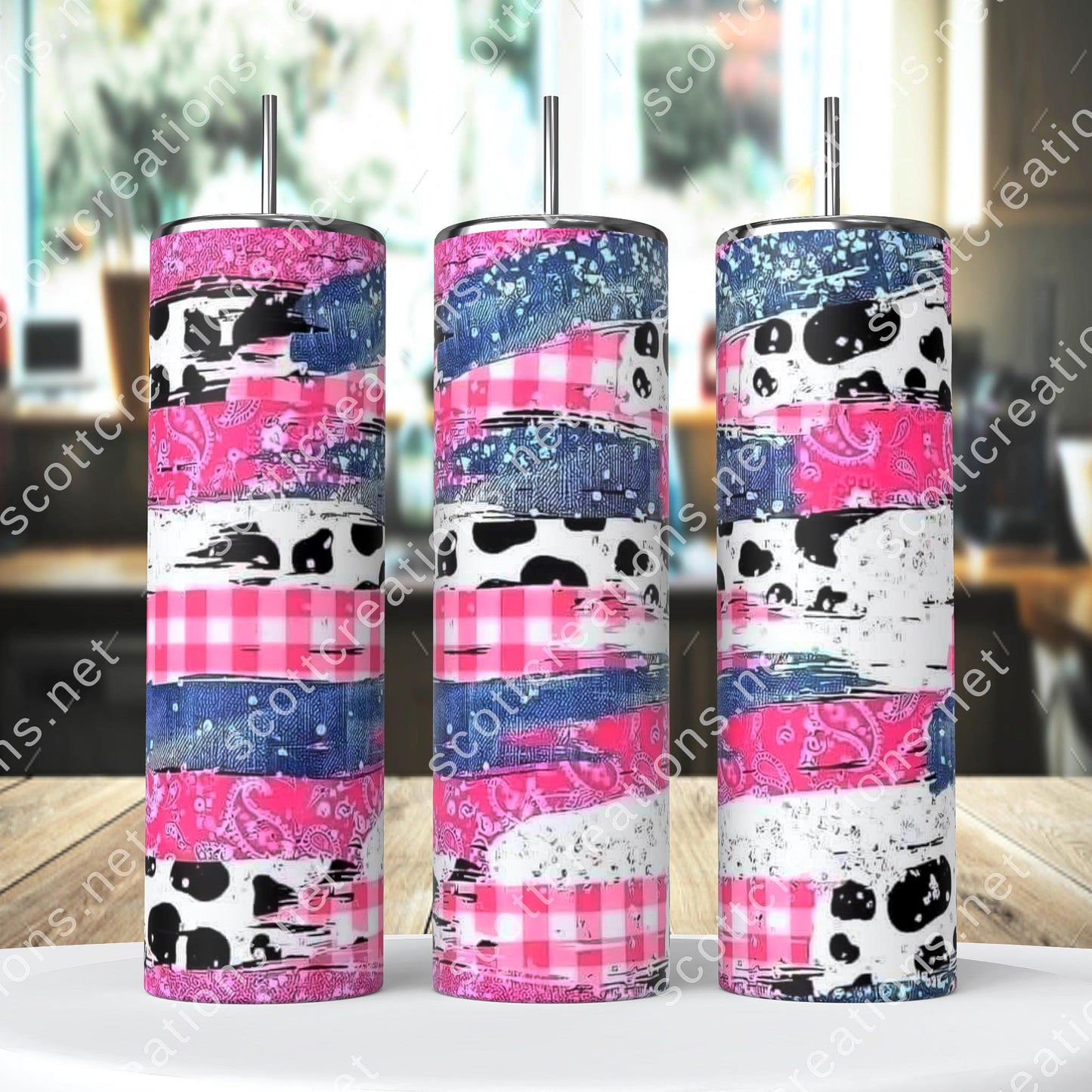 Cow Plaid Tumbler