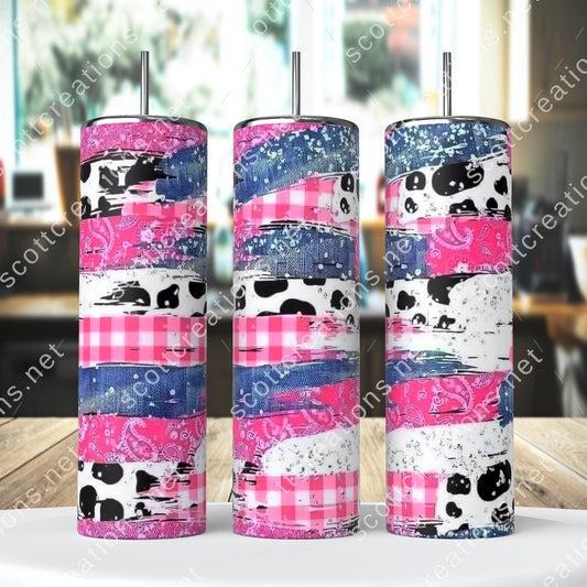 Cow Plaid Tumbler