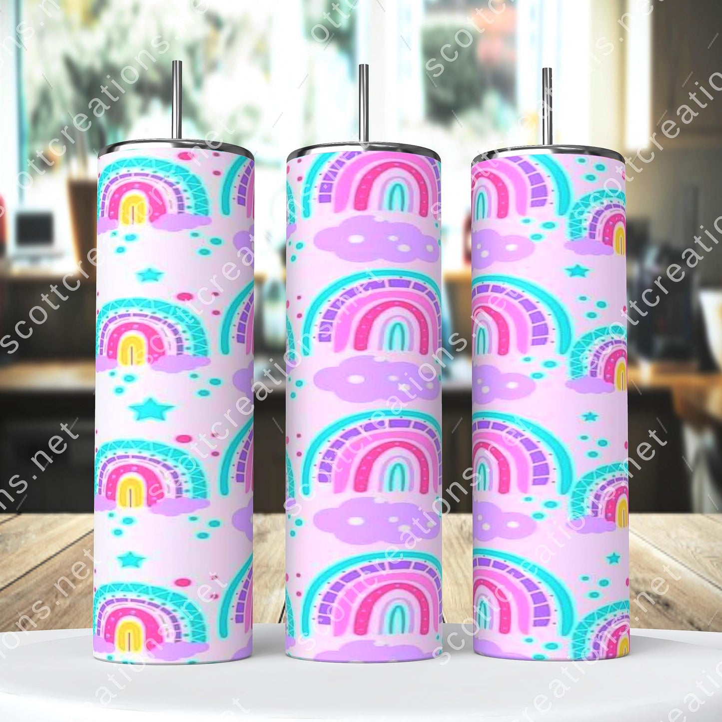 Pink Rainbow Tumbler