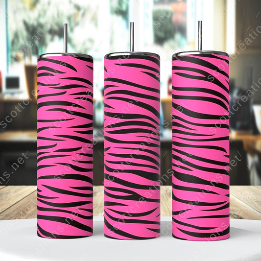 Pink Zebra Tumbler