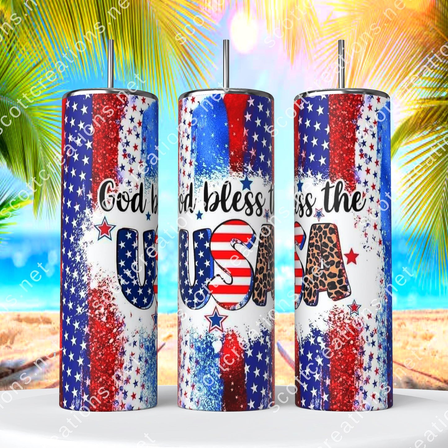 God Bless USA Tumbler
