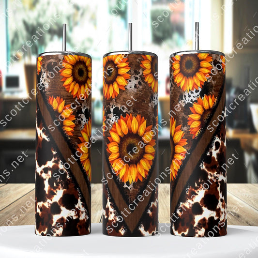 Sunflower Western Tumbler