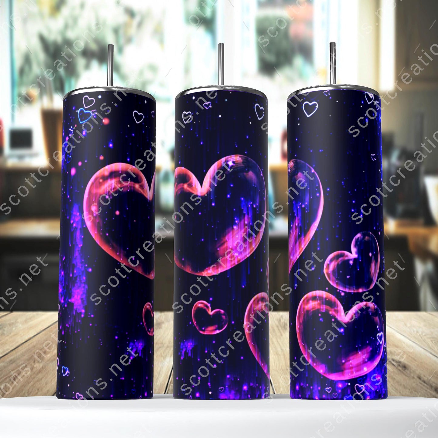 Bubble Heart Tumbler