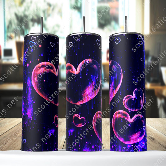 Bubble Heart Tumbler
