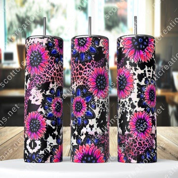 Purple Flower Tumbler
