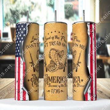 American Flag Tumbler