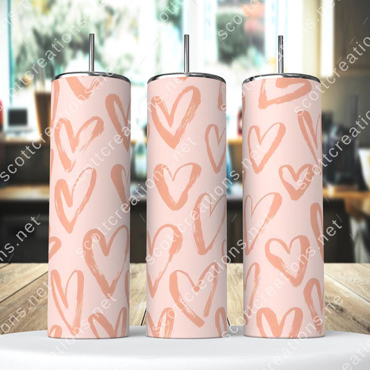 Pink Heart Tumbler