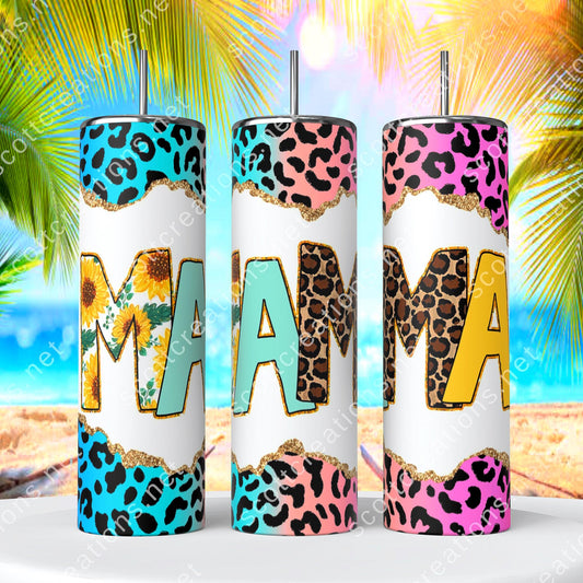 Rainbow Leopard Mama Tumbler