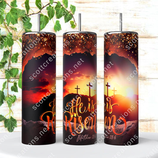 He is Risen Night Tumbler