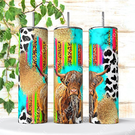 Highland Cow Fancy Tumbler