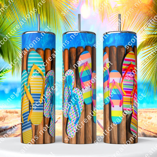 Flip Flops on Float Tumbler