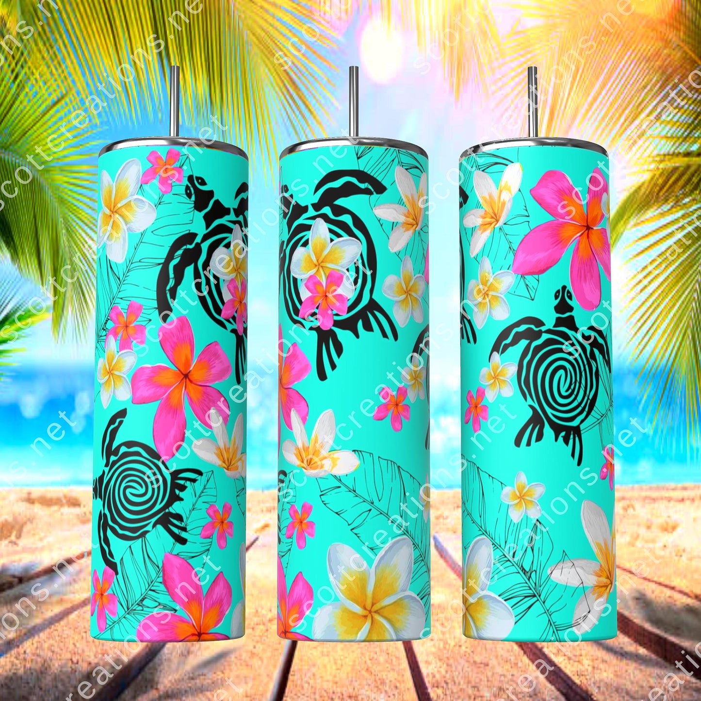 Beach Turtles Tumbler