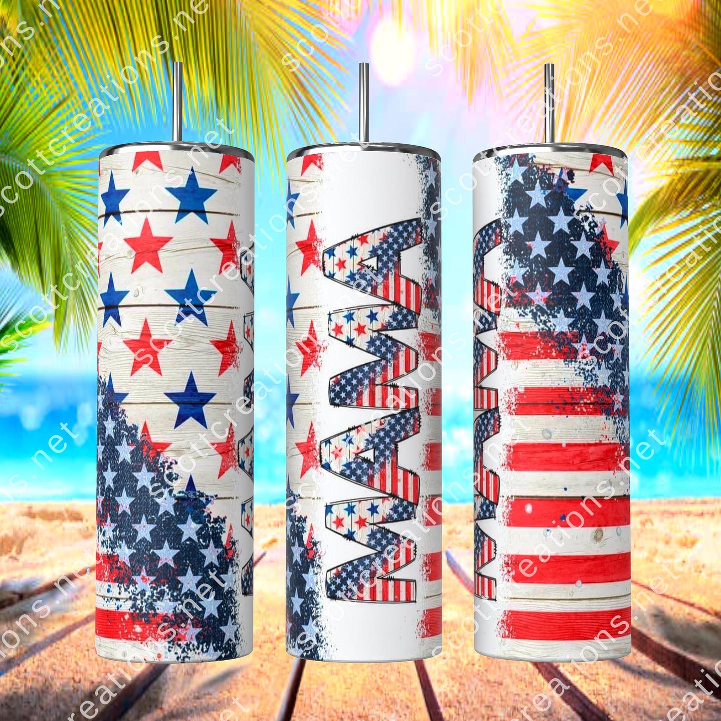 Mama American Stars Tumbler