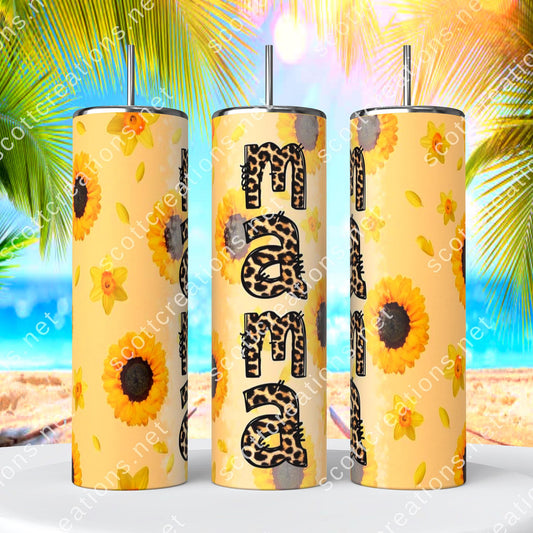 Mama Sunflower Tumbler