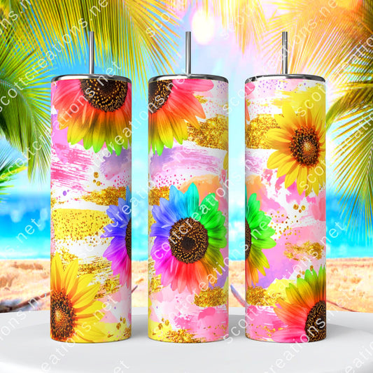 Colorful Sunflower Tumbler