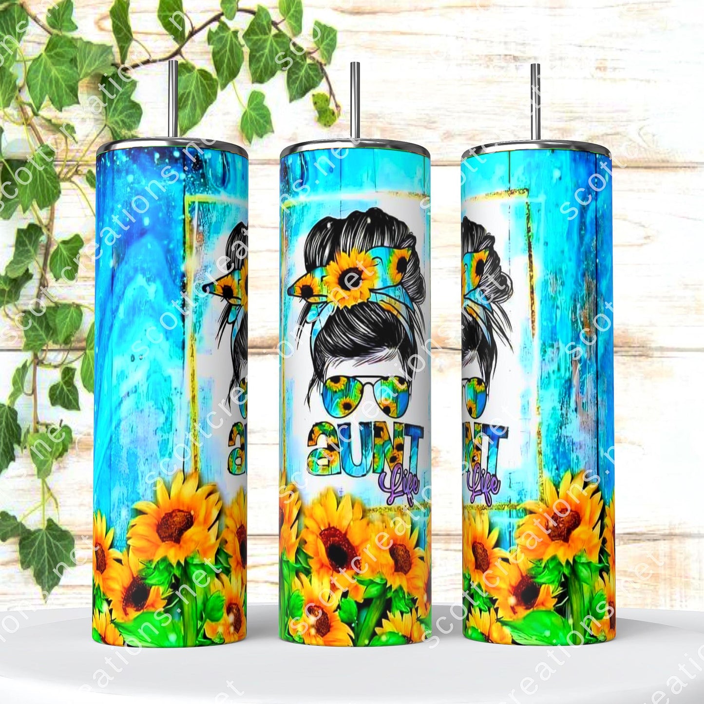 Auntie Messy Bun Tumbler