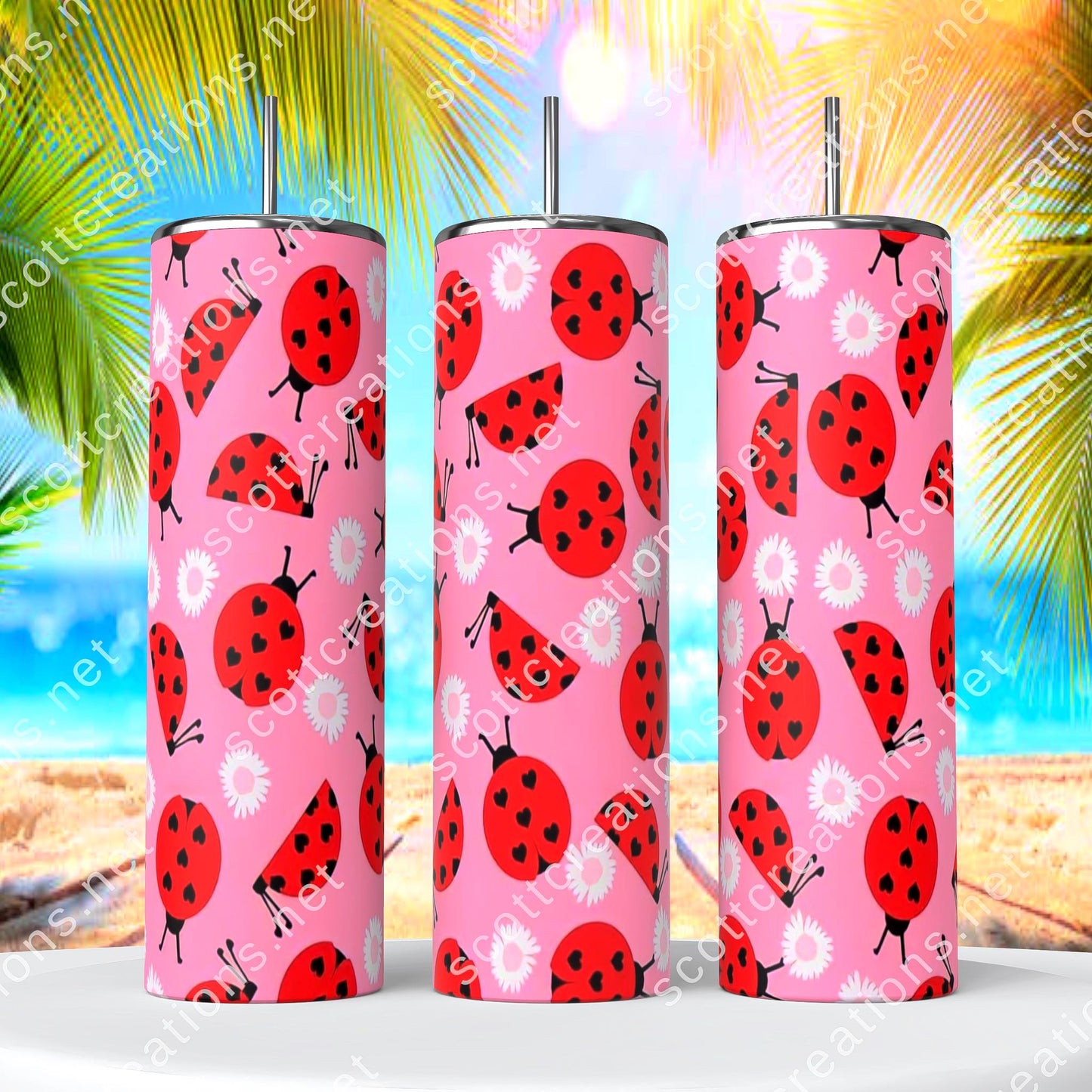 Flower Ladybug Tumbler