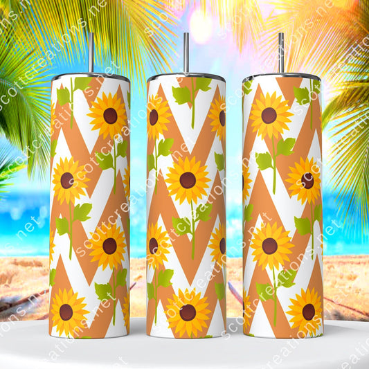 Sunflower Chevon Tumbler