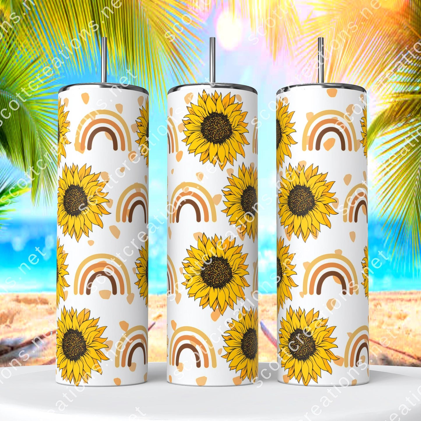 Sunflower Rainbow Tumbler