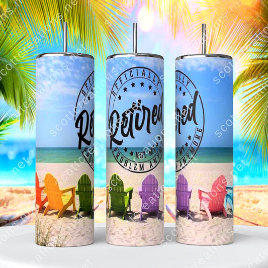 Retired at the Beach Tumbler