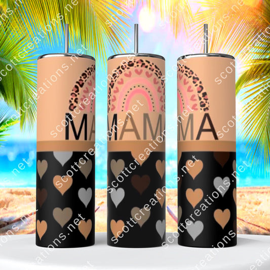 Mama Tan Heart Tumbler