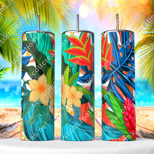 Hawaiian Flowers Tumbler