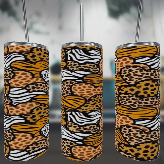 Leopard Hearts Tumbler