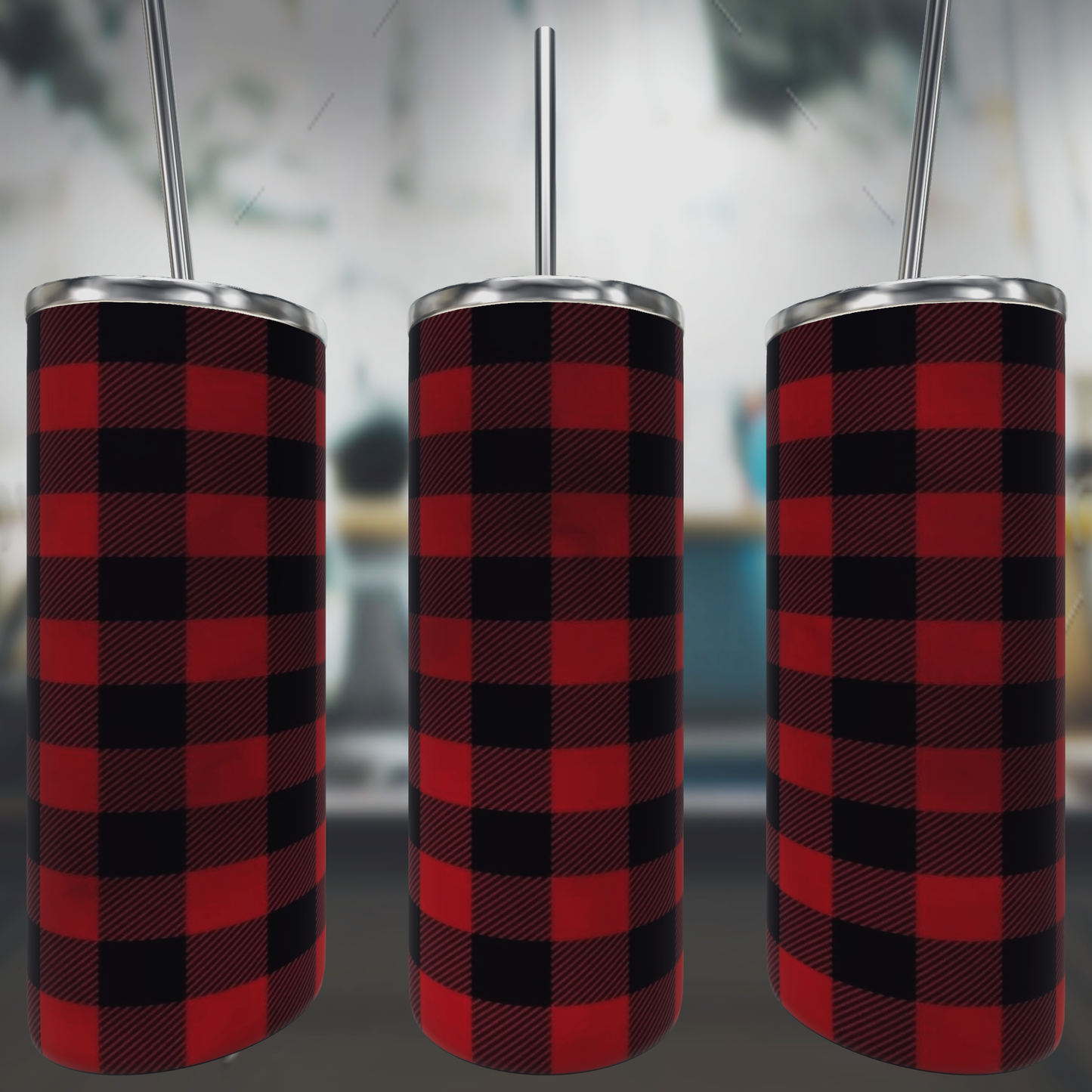 Plaid Tumbler