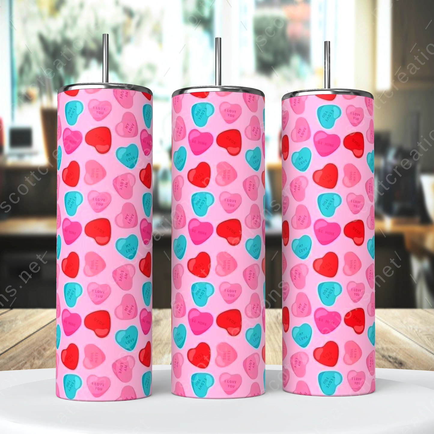 Cute Hearts Tumbler