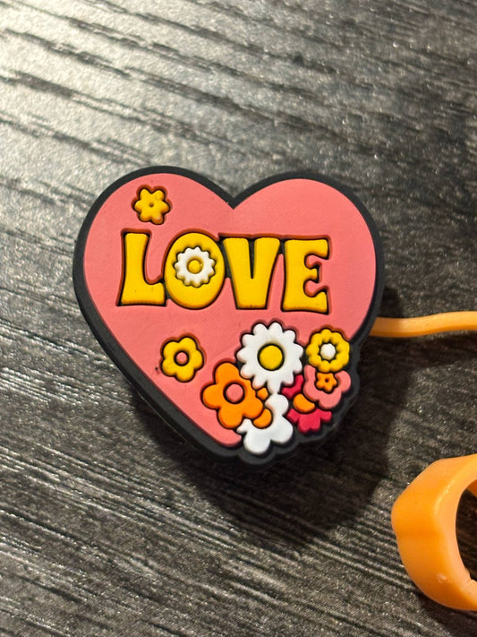 Love Heart Straw Topper
