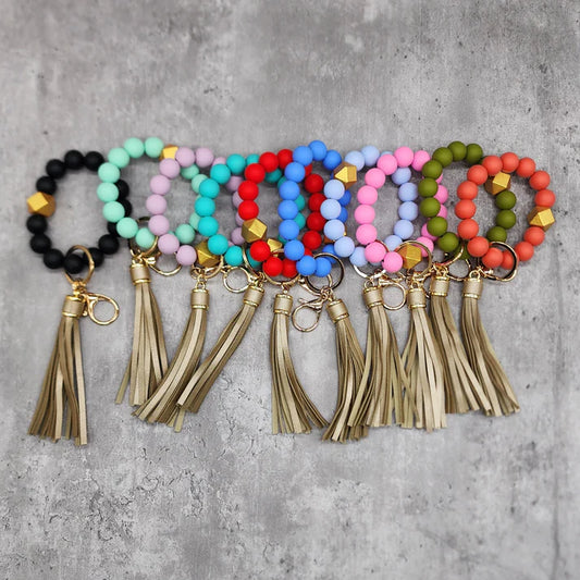 Keychain with Gold Tassel