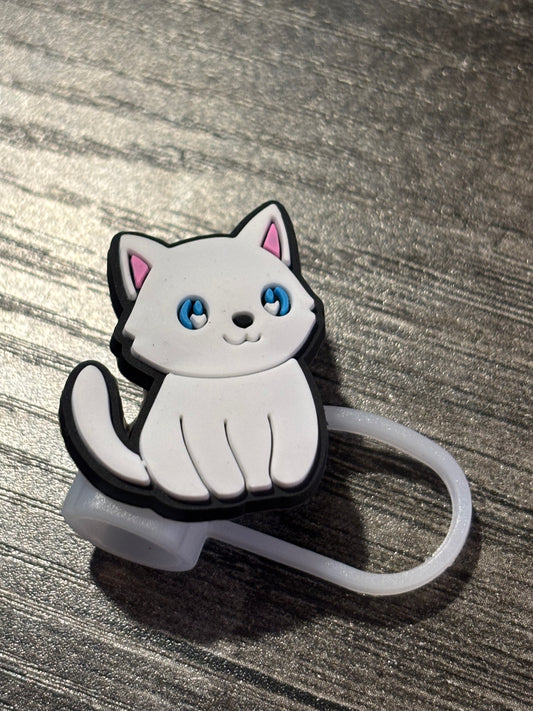 White Cat Straw Topper