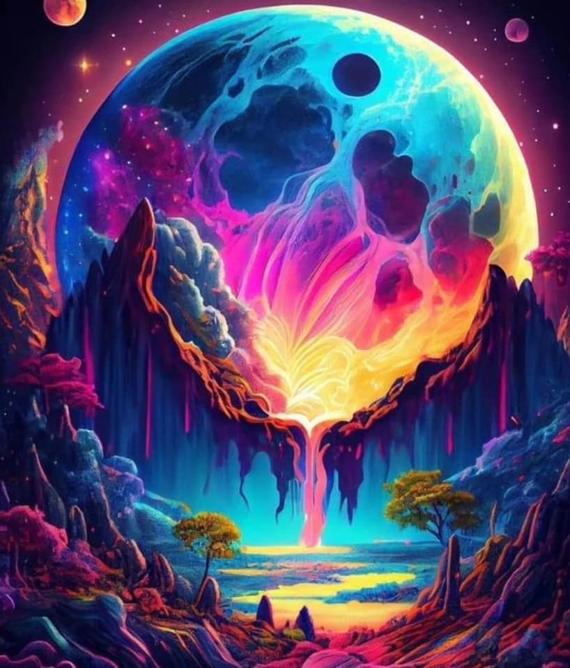 Glow in the Dark Mountain Moon