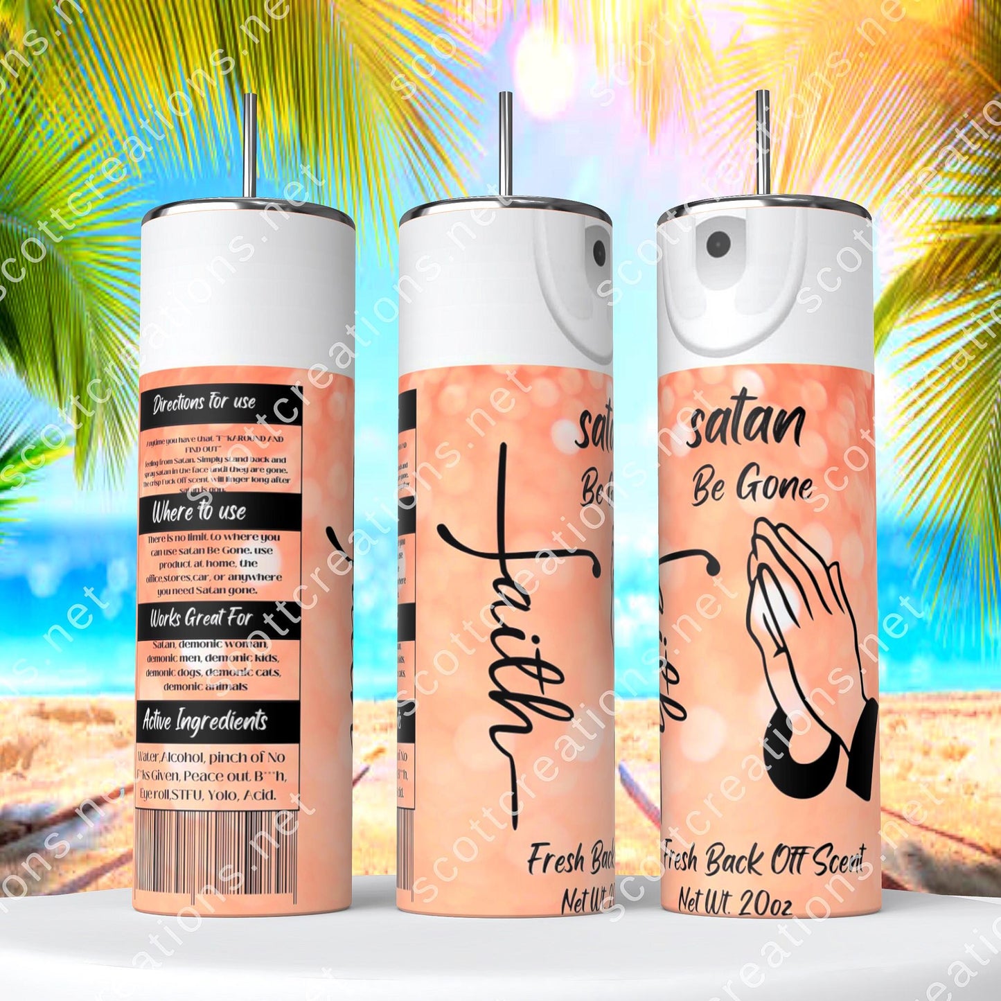 Satan Be Gone 2 Spray Tumbler