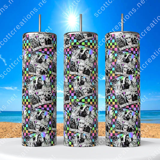 Retro Bad Guy Halloween Tumbler