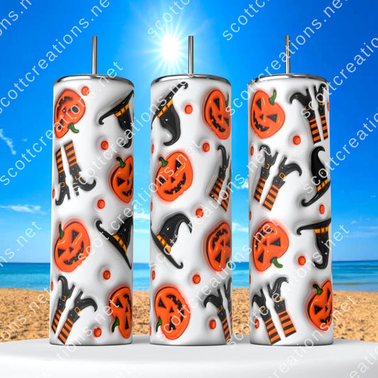 Pumpkin and Witch Tumbler